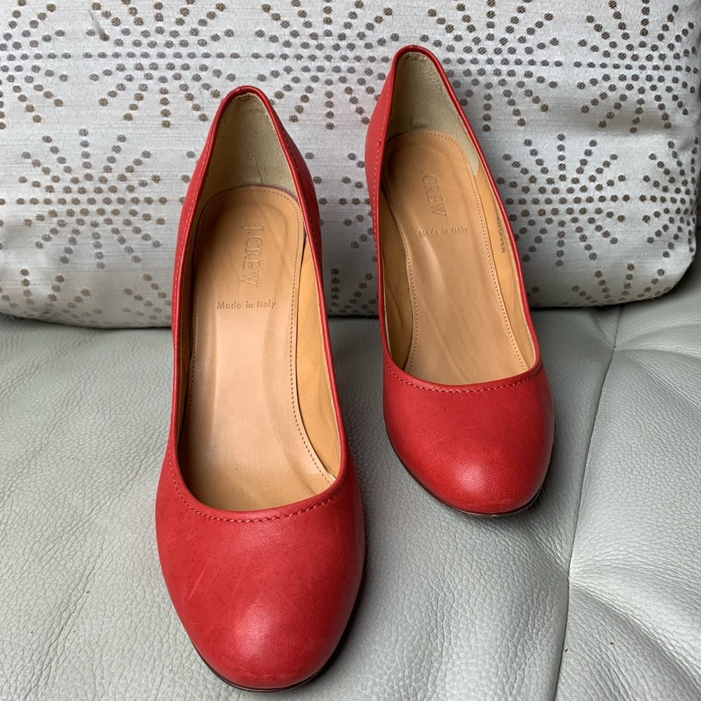 J. CREW | Coral leather pump